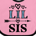 thumbnail image 4 of Inktastic Lil Sis Girls Sister Announcement Girls Baby Bib, 4 of 4