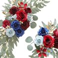 thumbnail image 6 of Abbraccia 2 Pieces Wedding Arch Flowers Welcome Sign Decoration Corner Flowers Artificial Flowers for Ceremony Birthday Window Ornament Red, 6 of 8