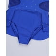 thumbnail image 7 of YONGHS Kids Girls Sparkly Rhinestone Ice Figure Skating Dress Ballet Dance Skirted Leotard Blue 16, 7 of 7