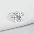 thumbnail image 6 of K-KED Cushion/Radiant Cut CZ Three Stone Engagement Rings Women Sterling Silver 925, 6 of 9