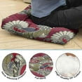 thumbnail image 4 of Boho Meditation Cushion, Square Floor Pillow with Paisley Motif, Yoga Pillow for Bedroom or Studio 22 x 22, 4 of 7