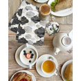 thumbnail image 4 of Black Geometric Moroccan Kitchen Dish Towels for Drying Dishes Set of 2, Abstract Art Grey Ombre Modern Waffle Weave Microfiber Hand Tea Bathroom Towels Quick Dry & Absorbent Towel 15.7x23.6, 4 of 7