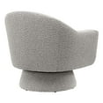 thumbnail image 4 of Swivel Armchair Chair, Taupe Gray, Fabric, Living Kitchen Cafe Bistro Hospitality Restaurant, Modern Contemporary HB34749, 4 of 9
