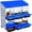 Blue, variant on EastVita Chicken Nesting Boxes, 6-Hole Metal Nesting Boxes for Chickens, 2 Mounting Options for Egg Laying, Chicken Nesting Box with Roll Away Egg, with Large Holes