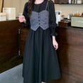 thumbnail image 4 of Laklulu Vestido De Cóctel Elegante con Manga Larga Y Manga Corta para Mujer,XXL, 4 of 6