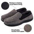 LongBay Men's Cozy Moccasin Slippers Loafer House Shoes with Memory