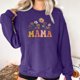 thumbnail image 4 of Penkiiy Mujeres de manga larga Mama Sudaderas de cuello redondo Suéter suelto blusa ligera Tops M Púrpura, 4 of 7