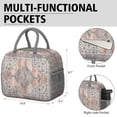 thumbnail image 6 of Lunch Bag Lunch Box for Women Reusable Insulated Lunch Cooler Bags,Large Capacity for Work Travel Picnic,Water-Resistant Abstract Contemporary Lunch Tote Bag Gifts for Woman Mom Grey, 6 of 6