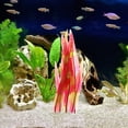 thumbnail image 3 of HEALEEP Aquarium Décor Plastic Plants Dark Red for Home Decor 1Pack, 3 of 8