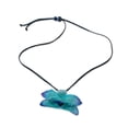thumbnail image 3 of NOVICA Handmade .925 Sterling Silver Natural Orchid Pendant Necklace Adjustable in Blue from Thailand Resin Glass Bead 'Natural Feeling in Blue', 3 of 9