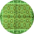 thumbnail image 1 of Ahgly Company Indoor Round Oriental Green Traditional Area Rugs, 4' Round, 1 of 4