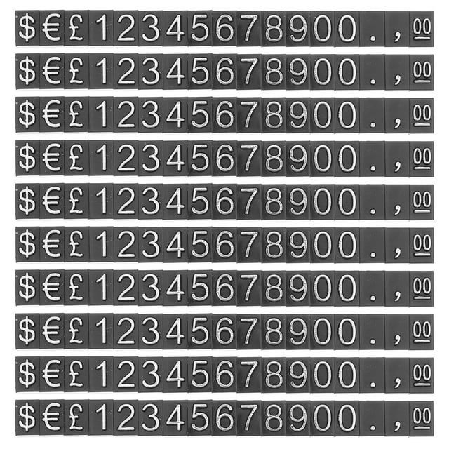 Weiweiguan 10pcs Price Label Display Sign Number Display Price Tags Shop Price Display Tags