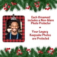 thumbnail image 2 of 2024 Buffalo Plaid Photo Ornament, Magnetic Easy-Load + Photo Protector, Vertical, Red & Black Plaid, 2 of 7