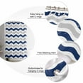 thumbnail image 6 of Shower Curtain Navy Blue Water Ripples Bathroom Curtains with Hooks, Waterproof Fabric Striped Bath Shower Curtains Set for Bathroom Bathtubs Decor 36x72 Inch, 6 of 8