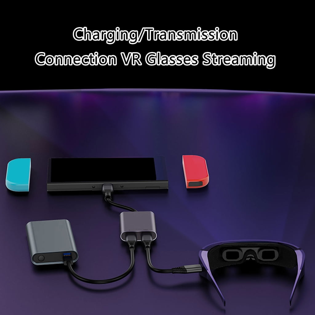 2 in 1 USB C Hubs AR Glasses Docking Station Offering PD Charging and Data