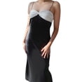 thumbnail image 3 of Txlixc Faldas largas de verano para mujeres, faldas de playa sin mangas con tirantes de hombro y lazos Txlixc moda, 3 of 6