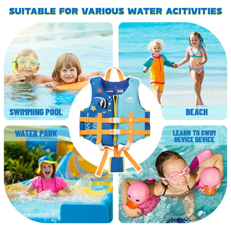 Gogokids Kids Life Jacket, Swim Vest, Adjustable Safety