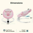 thumbnail image 6 of HARPPA Baby Swing for Girl with Remote Control, 5 Sway Speed, 10 Lullabies, Pink, 6 of 11