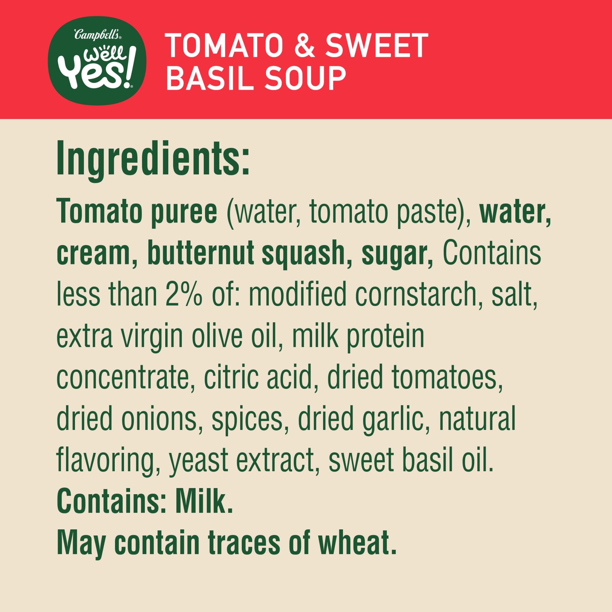 (Case of 12) Campbell's Well Yes! Butternut Squash Bisque, Vegetarian Soup, 16.2 oz Can