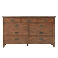 thumbnail image 3 of Sunset Trading Mission Bay 9 Drawer Double Bedroom Dresser | Amish Brown Solid Wood, 3 of 5