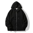 thumbnail image 2 of njshnmn Jackets for Men Men's Zipper Pullover Long Sleeve Hooded Sweatshirt Tops Blouse, 2 of 4