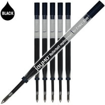 Jaymo Replacement for Cross Slim 8910-1 - Measures 4 in / 102 mm Long - Gel Rolling Ball Pen Refill - 6 Black