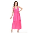 thumbnail image 1 of Maxi vestido doble tirante Roman Fashion /Juvenil, 14059 (Fiusha) fucsia G, 1 of 5