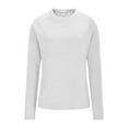 thumbnail image 2 of FAHXNVB Thermal Shirts for Women Base Layer Soft Fleece Lined Long Sleeve Top Solid Color Warm Underwear for Winter Cold Weather, 2 of 8