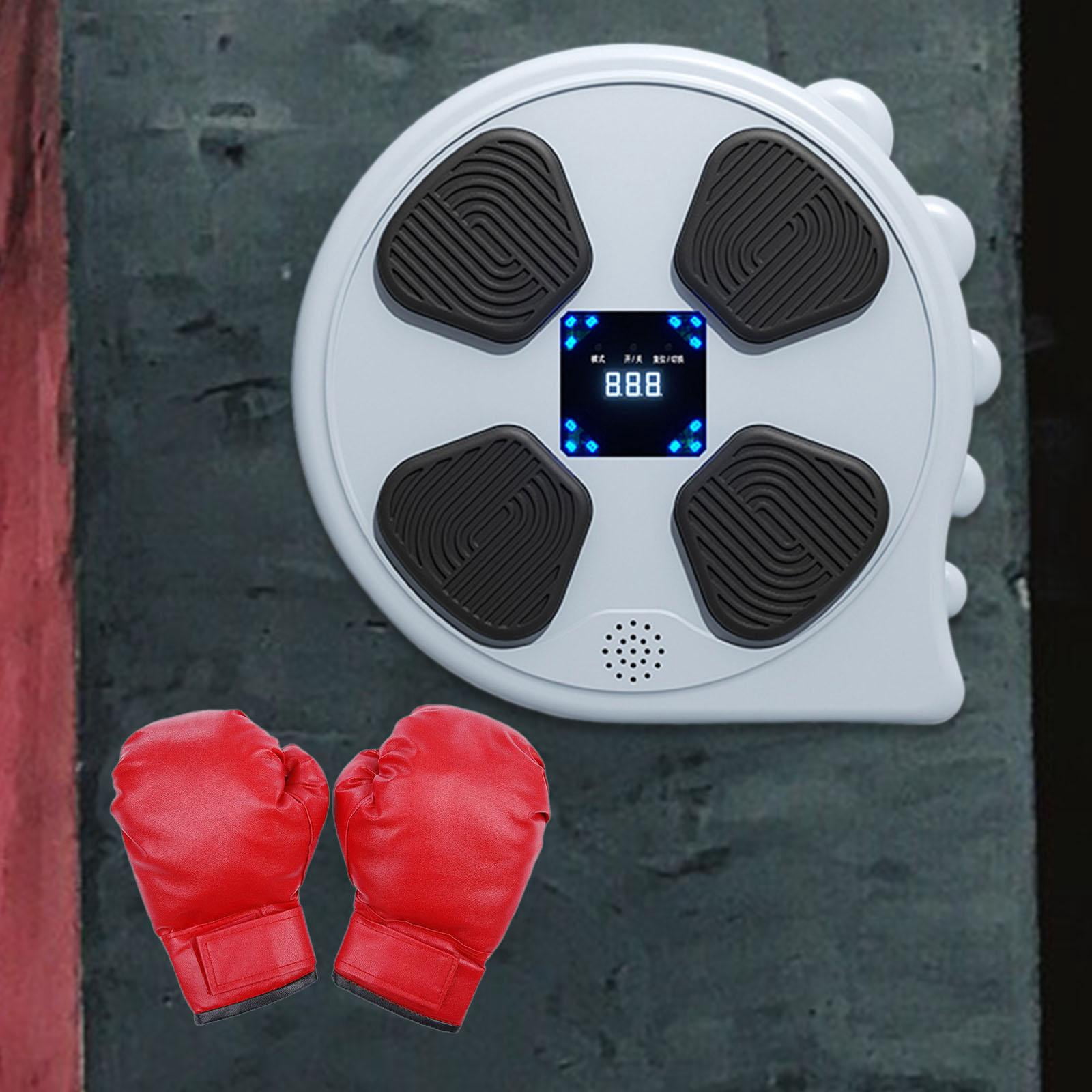 Baoblaze Boxing Machine Boxing Equipment Relaxing Electronic Music Boxing Wall Target gray with glove