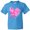 Pacific Blue, variant on Inktastic Breast Cancer Awareness Pink Ribbon Around Heart Youth T-Shirt