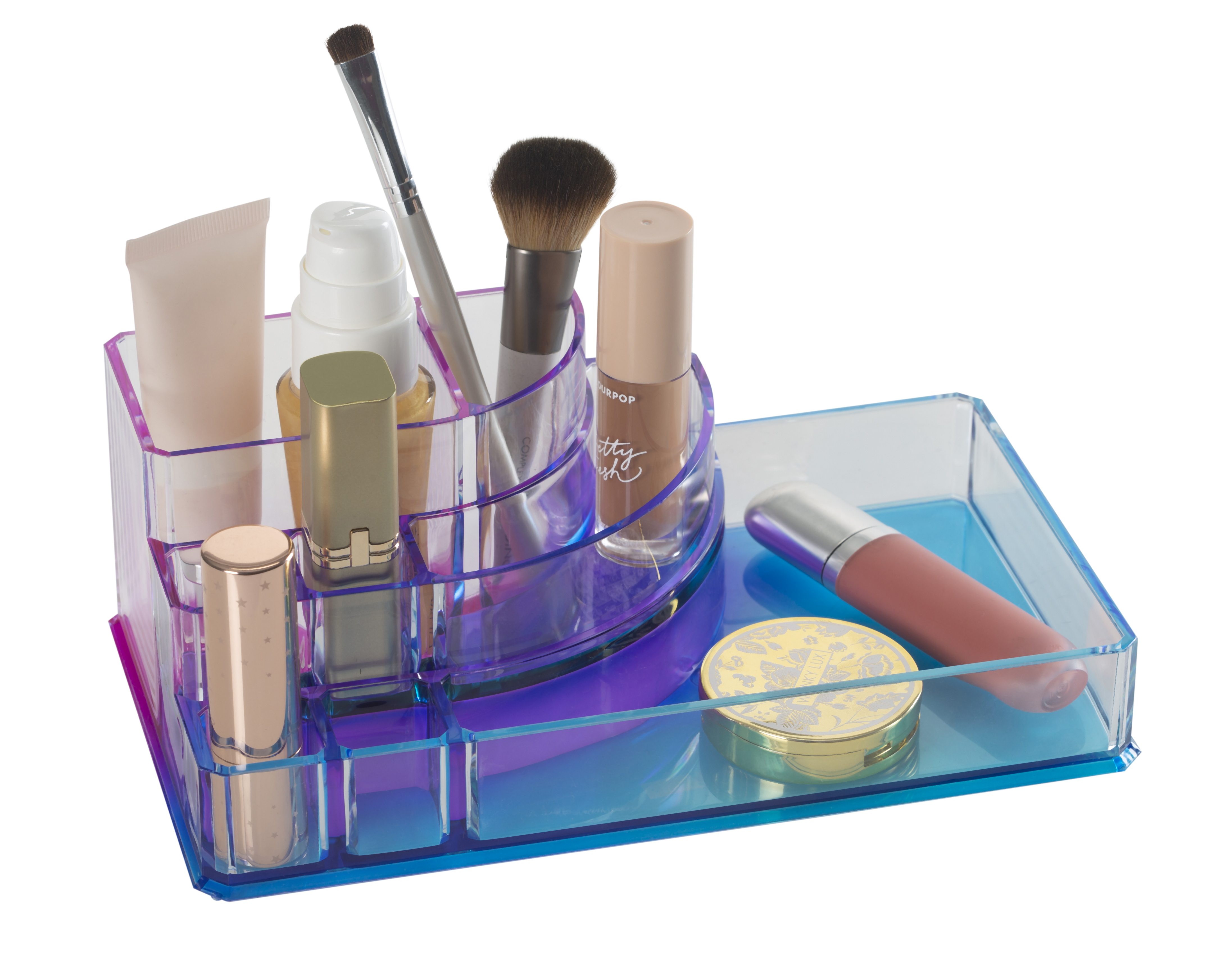 Simplify 8 Section Cosmetic and Jewelry Holder Makeup Organizer in Ombre