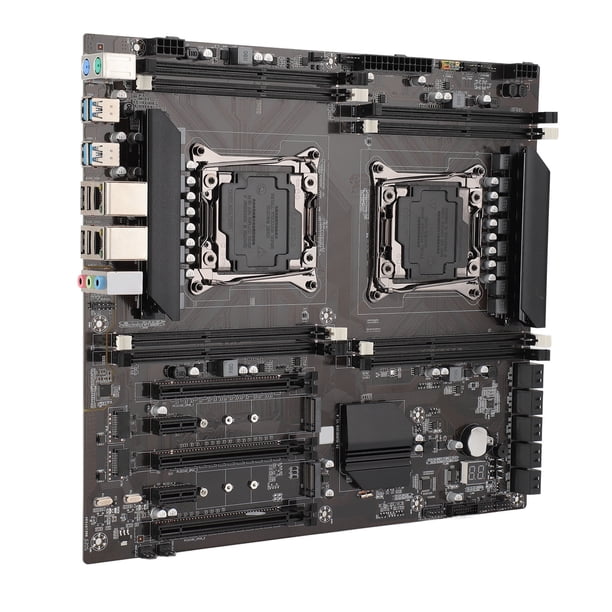 Placa Base LGA 2011-3, SATA3.0 USB2.0 USB3.0 Placa Base De Servidor Estable DDR3 De 8 Canales Compatible Con M.2 NVME PCIe Para Juegos