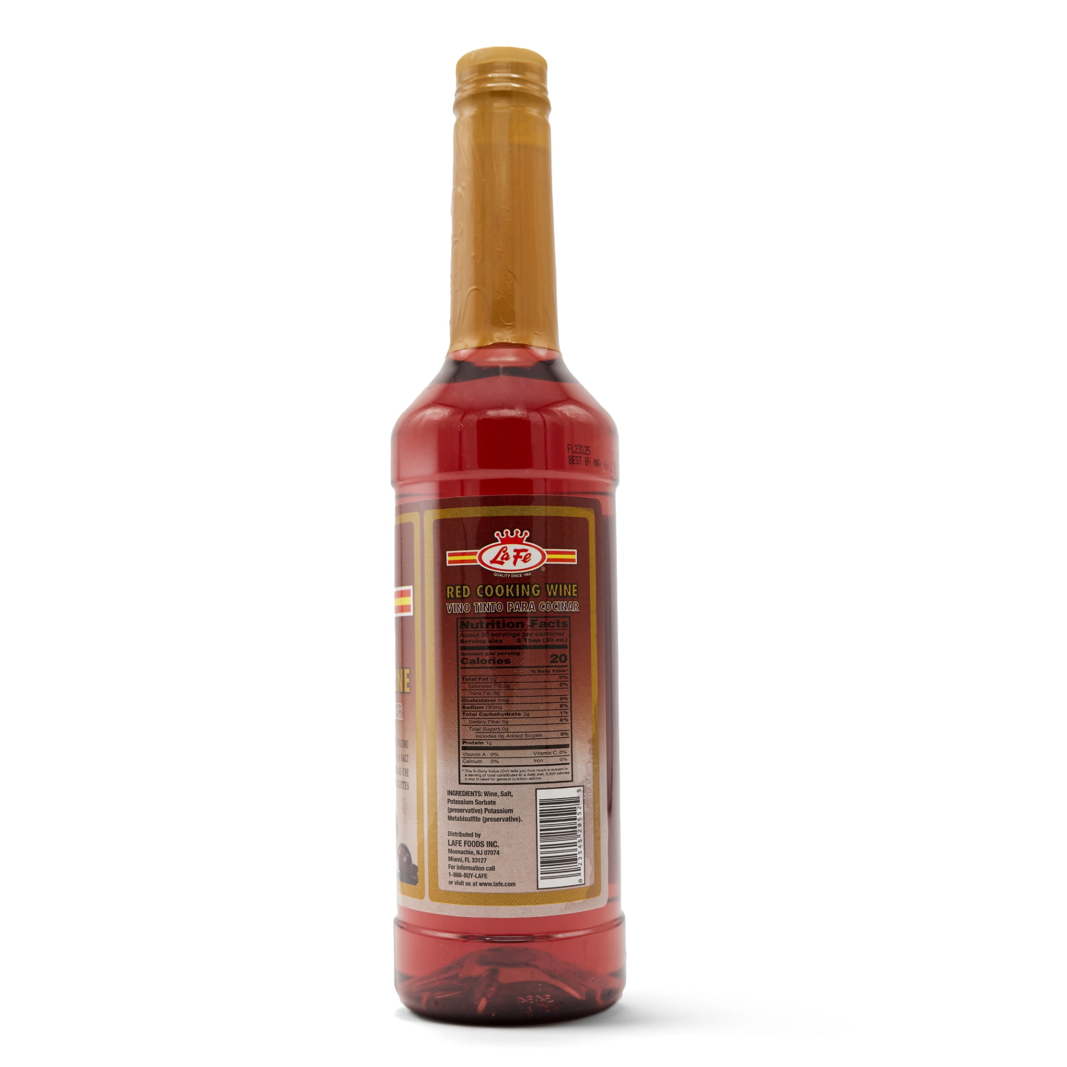 La Fe Red Cooking Wine 9.4 oz Bottle, Ideal for Cooking and Marinades