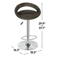 thumbnail image 2 of Adjustable Pub Wicker Barstool, All Weather Patio Bar Stool with Hydraulic Lever and Open Back for Backyard, Patio, Garden, Indoor, Outdoor, 2 of 5