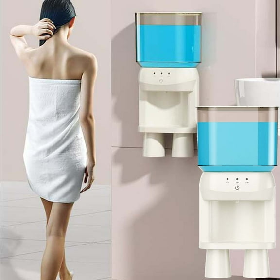 Vadktai Mouthwash Dispenser for Bathroom, Wall Mounted Mouthwash Dispenser Automatic with Magnetic Cups, Perfect for Kids and Adults