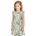 thumbnail image 1 of Fotbe Vintage Utensils Vestido de Dormir para Niñas de 3 a 10 Años, Mangas Cortas, Estilo Princesa, Pijama Camisón con Mangas Voladas-Small, 1 of 6