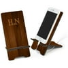 Custom Walnut Wood Color Initial Cell Phone Stand