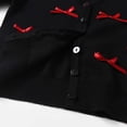 thumbnail image 5 of NAISIBABY Girls Sweater Cardigan Size 7, Autumn Winter Casual Long Sleeve Open Front School Uniform Outwear Coat Black, 5 of 8
