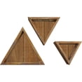 thumbnail image 3 of Ekena Millwork Set of 3, Triangle, Closed Back, Vintage Farmhouse Shadow Box Shelves, Barnwood Decor Collection, Weathered Brown, 3 of 15