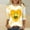 Yellow 2, variant on BLTIBY Bee Shirts for Women 3/4 Length Sleeve Tunic Tops Funny Cute Bee Graphic Tee Blouse Summer Casual Tshirt Ladies Gifts Pullover Tops Sky Blue L