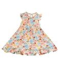 thumbnail image 2 of NAISIBABY Girls Floral Dress, Flutter Ruffled Sleeveless Summer Pleated Dress White 8-9T, 2 of 3