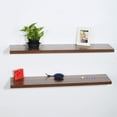 thumbnail image 4 of Davee Furniture Set of 2 Modern and Contemporary Antique Walnut Floating Shelves - 47.2*9.25*1.5 inches, 4 of 5