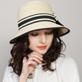 thumbnail image 3 of Cheers US Straw Sun Hat for Women Summer Beach Wide Brim Packable Foldable UV Travel Sunhat, 3 of 9