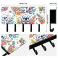 thumbnail image 2 of Cartoon Koala and Flowers Mail Holder Organizer Wall Mount with Shelf Key Holder Key Rack with 5 Key Hooks for Wall Decorative, 2 of 6