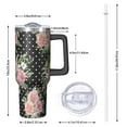 thumbnail image 2 of OBREWU Pioneer Flower Tumbler with Handle and Lid,Pioneer Flower 40oz Double Wall Vacuum Insulated Tumbler,Cups Gift for Women and Men, 2 of 7