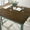 thumbnail image 4 of Hunter Solid Wood 5-Piece Counter Height Dining Set, Antique Green, 4 of 7
