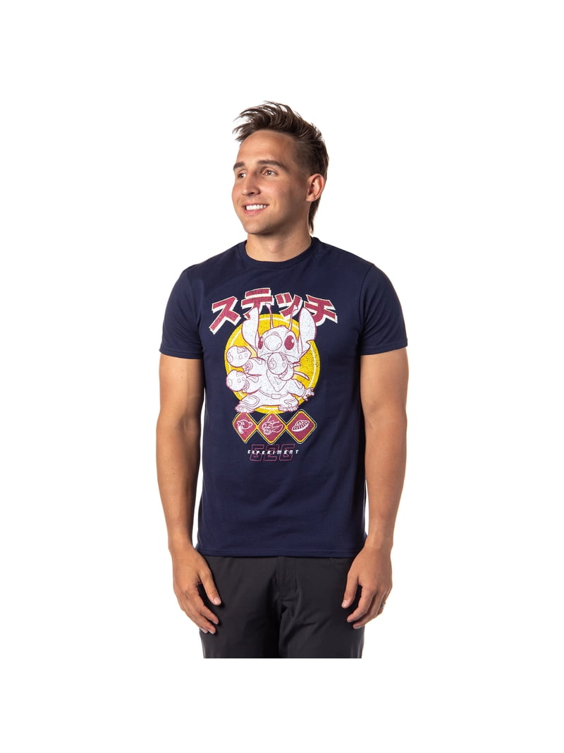 Disney Lilo And Stitch Men's Experiment 626 Kanji Graphic Print T
