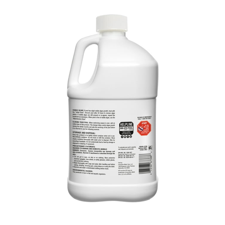 HTH Pool Care Algae Guard 10 for Swimming Pools, Liquid, 119oz
