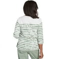 thumbnail image 2 of Alfred Dunner Womens Petite Tie Dye Stripe Embroidered Top, 2 of 4
