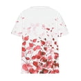 thumbnail image 4 of Fiudx Camisas para Mujer Camiseta Holgada de Manga Corta con Cuello Redondo y Estampado Informal Grande para Mujer, 4 of 5